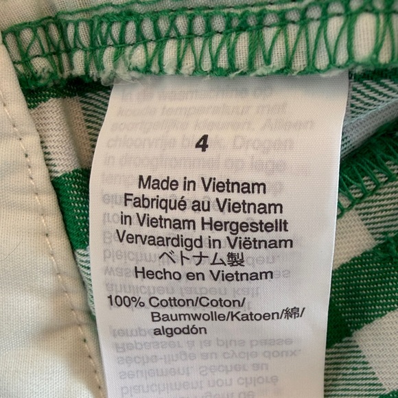 J.Crew Green White Gingham Shorts Women’s Size 4 Cotton Preppy Classic - Picture 10 of 11